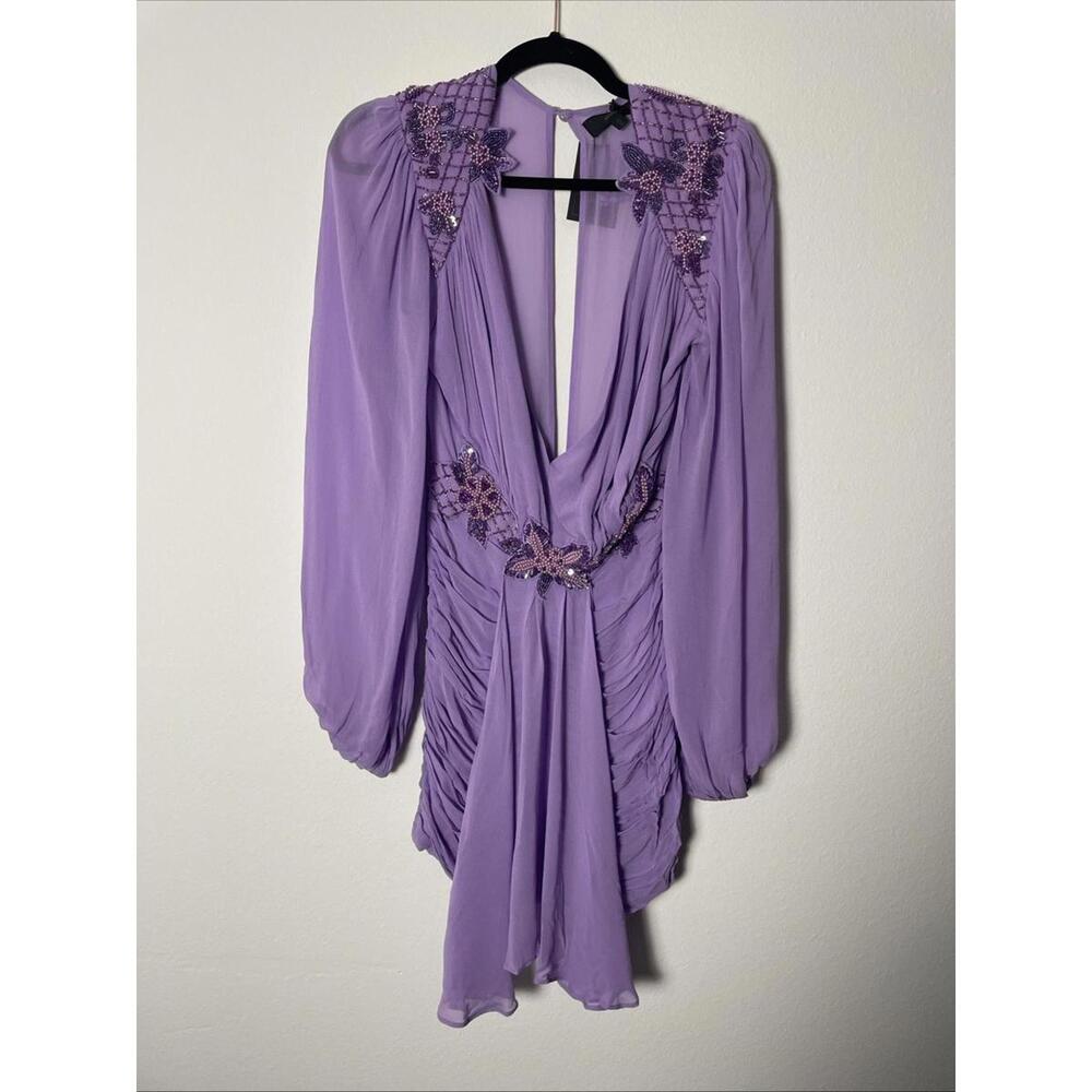 Michael Costello x Revolve Julieta Mini Dress Lilac Size XS NWT $328 msrp - Picture 6 of 9